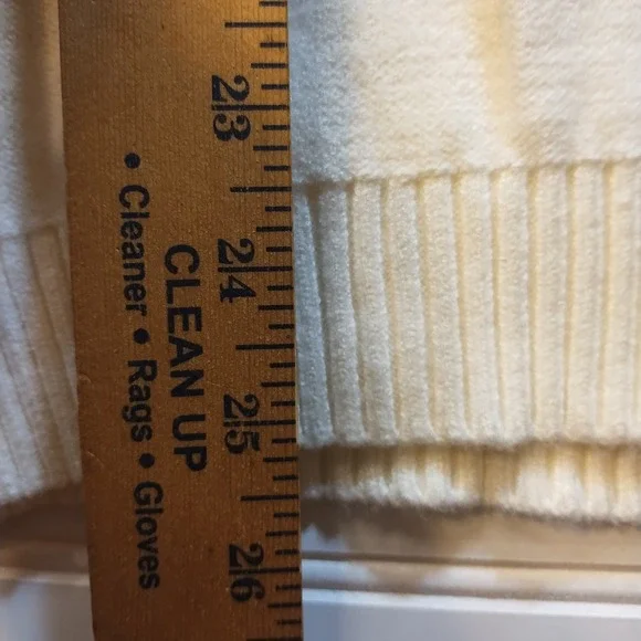 John Paul Richard Women's Cream Pearl Embellished Diamond Knit Sweater Size L - Picture 9 of 9